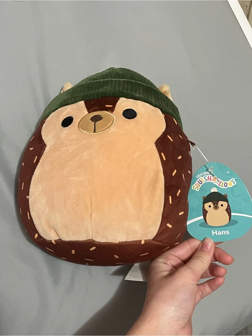 Squishmallows Hans Hedgehog Plush - Brown, Tan & Green